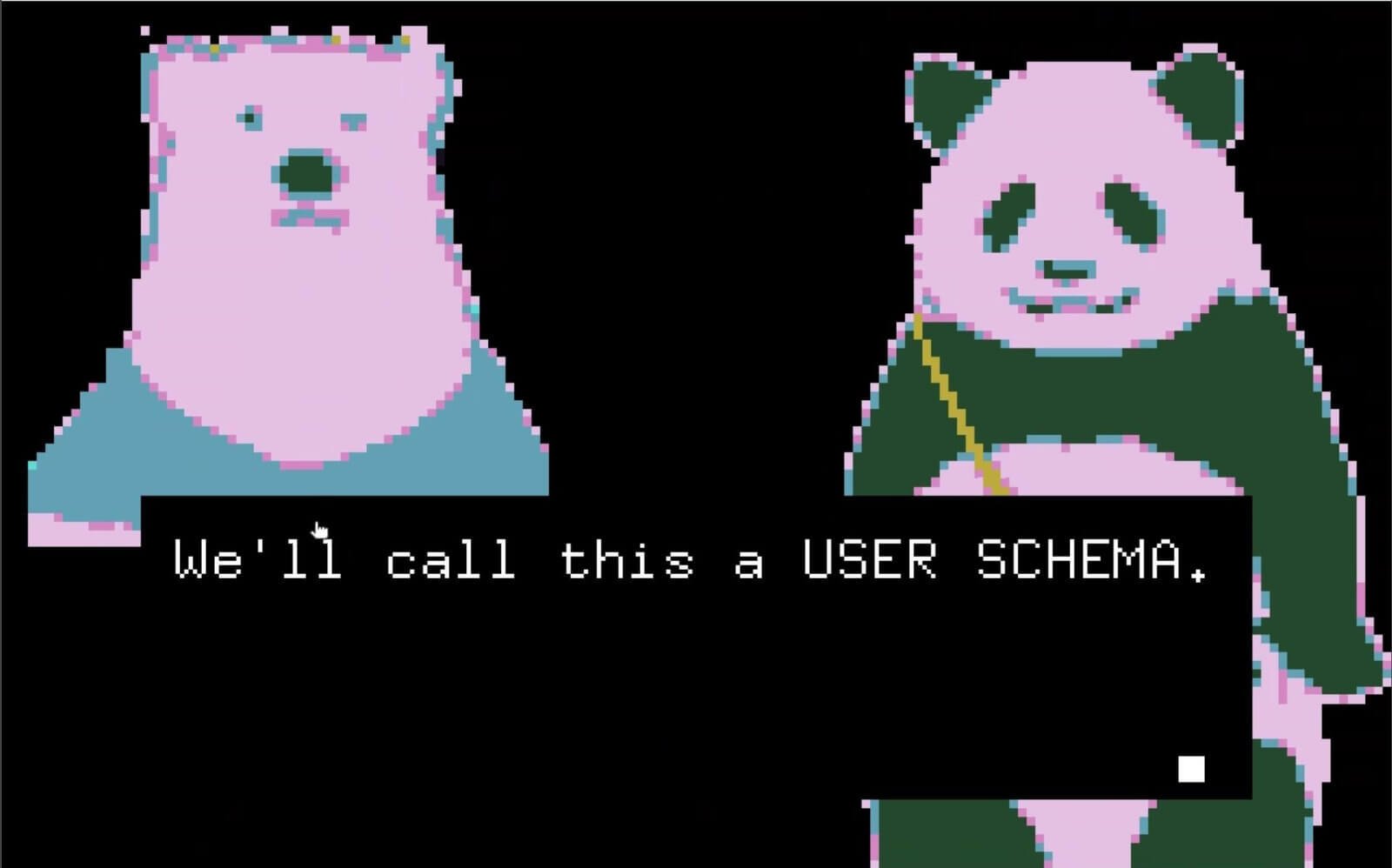 An adventure game explaining p2panda